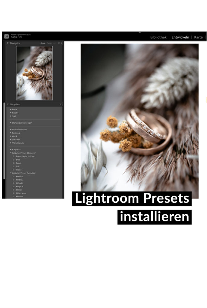 Lightroom Presets installieren